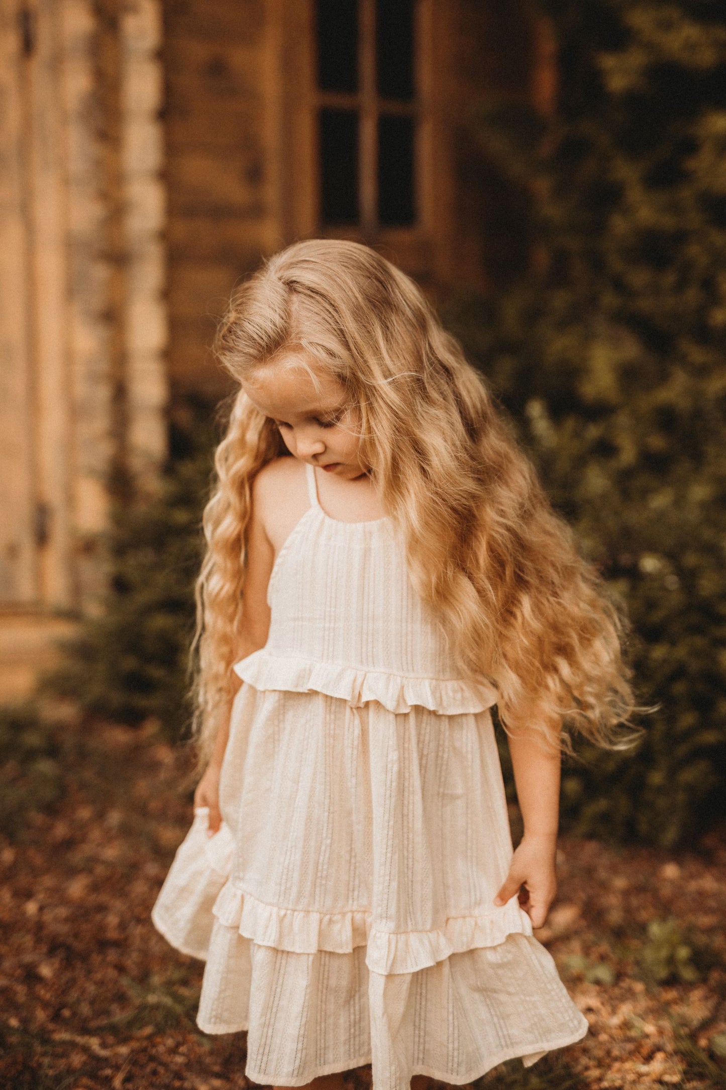 ALICE TIERED MIDI / MAXI SUMMER DRESS IN CREAM - Vintage Blossom