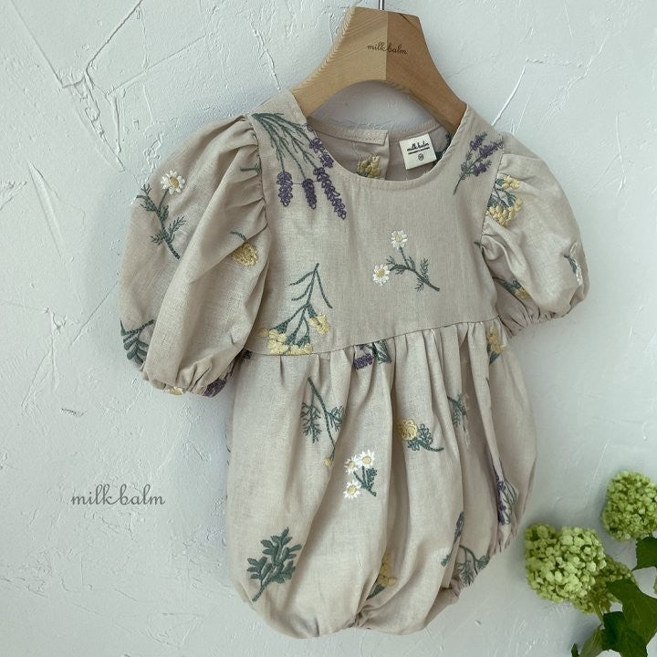 Provance Embroidered Romper - Vintage Blossom