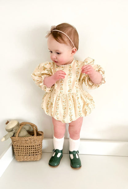 MARLEY SPRING FLORAL ROMPER - Vintage Blossom