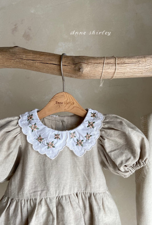 NORAH LINEN PETER PAN COLLAR ROMPER - Vintage Blossom